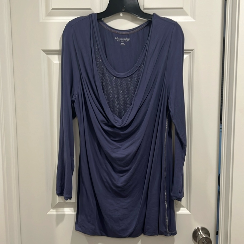 Soft surrounding decorative long sleeve shirt
